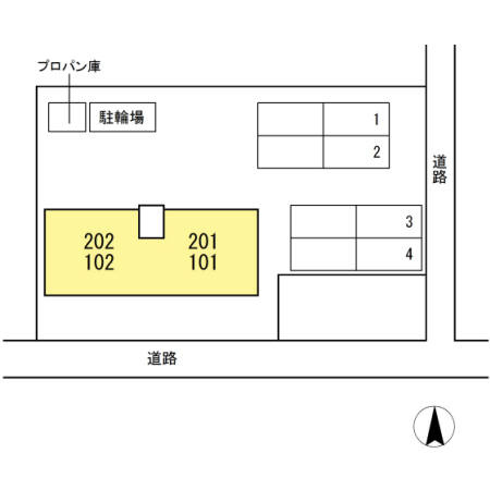 セジュールNANBAの区画図