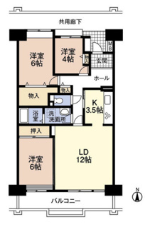 【間取り】 | プラザ学園前第9号棟　中古マンション