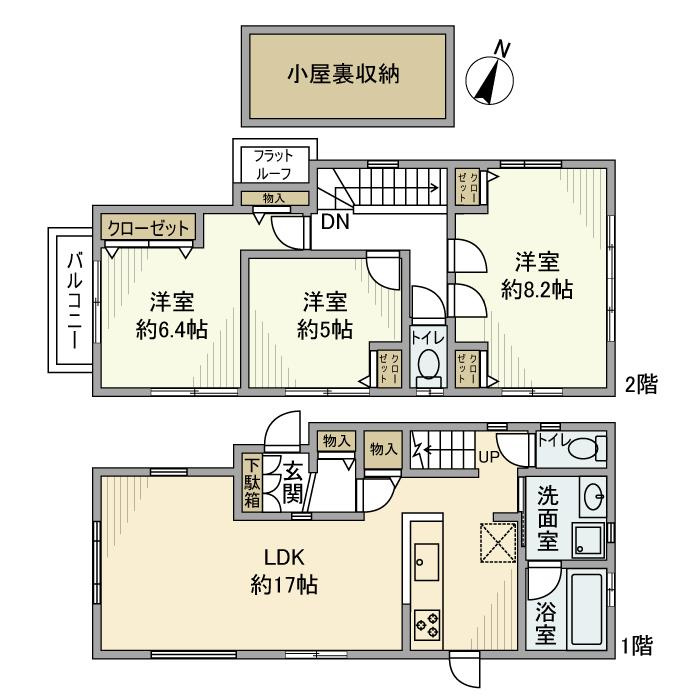 岡本戸建の間取り