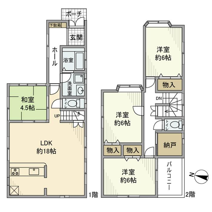 高木戸建の間取り