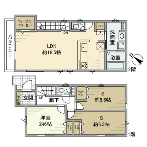 宮前戸建の間取り