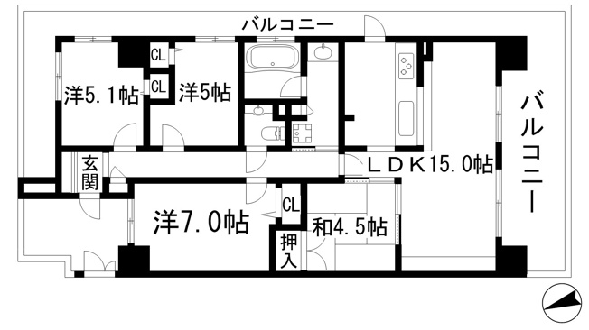 【間取り】 | クレアコート池田城南ウエストキャッスル