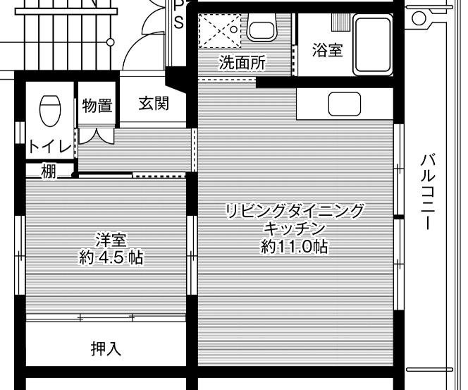 ビレッジハウス荒木の間取り