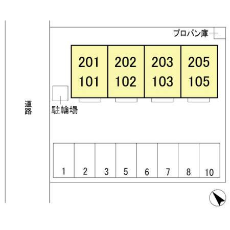 エーデルリリーの区画図|高崎、前橋、伊勢崎エリアのお部屋探しはエンドスケープまで！お客様の理想お聞かせ下さい♪