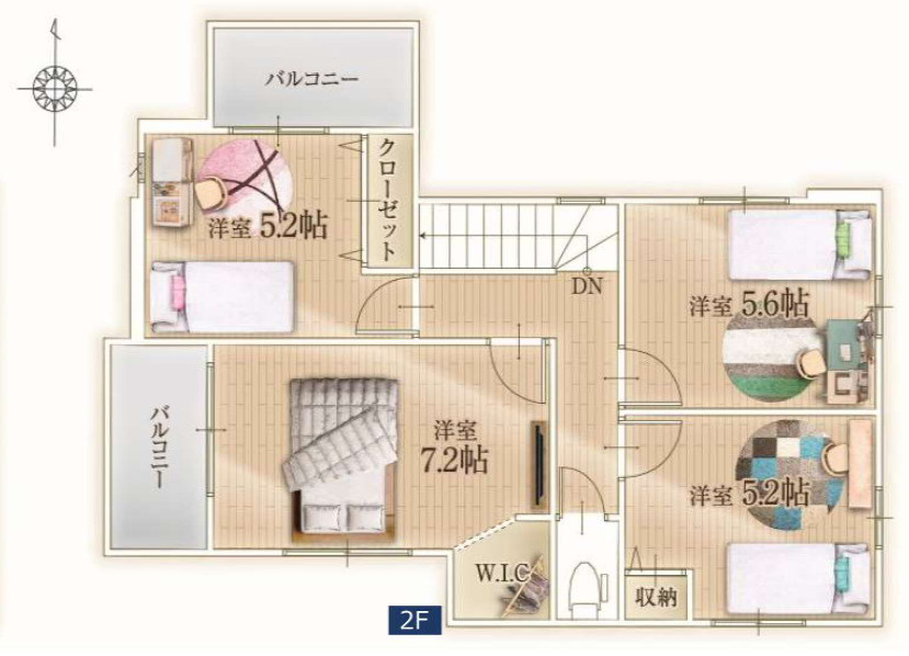 【仲介手数料無料】所沢市小手指南８期全１棟　所沢市の新築住宅なら西武ハウジングの間取り
