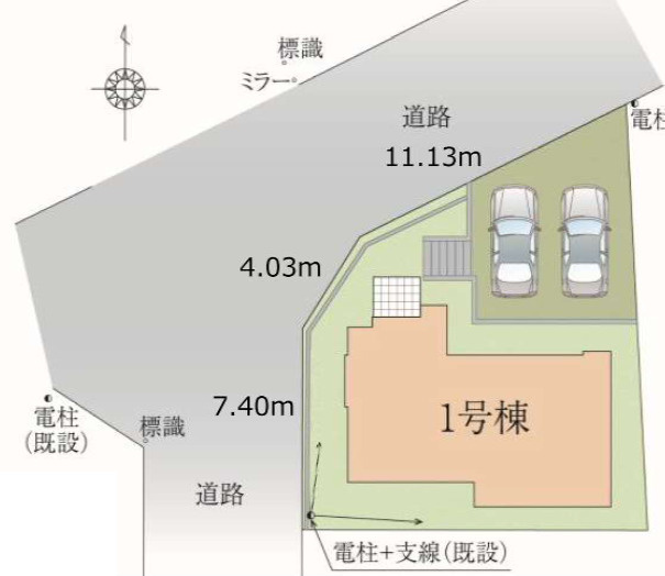 【仲介手数料無料】所沢市小手指南８期全１棟　所沢市の新築住宅なら西武ハウジングの区画図