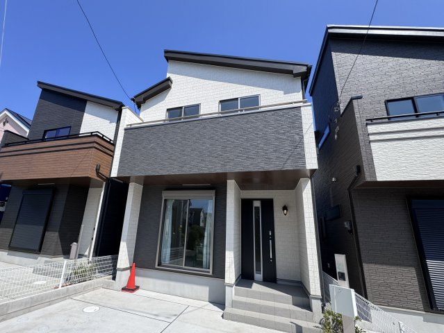 松戸市和名ケ谷新築戸建の外観|B号棟外観・完成済み内覧可能です！
