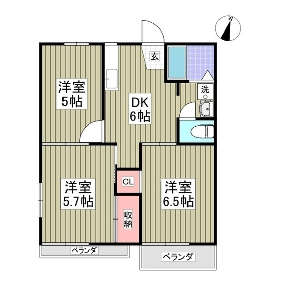 【間取り】 | 富士見コーポB棟