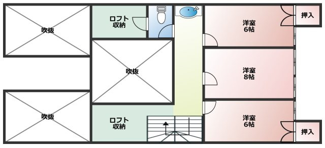 米子市錦海町2丁目　中古住宅|2F間取図