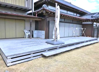 【庭】 | 長生郡一宮町東浪見　中古戸建 | 敷地496坪 2階は増築 フリースペース約45.5帖 ドックラン・家庭菜園が可能ですウッドデッキ付き