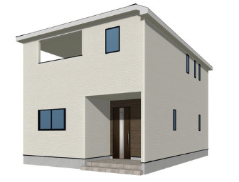 クレイドルガーデン前橋市大利根町第２　2号棟の完成予想図|東面からの外観イメージです。