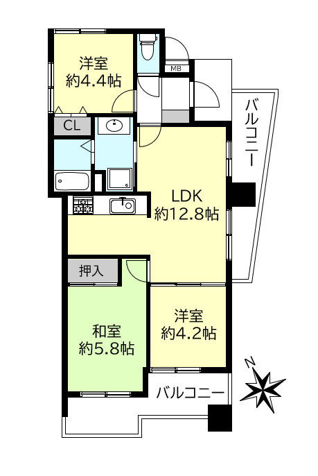 エクセルコート明石の間取り