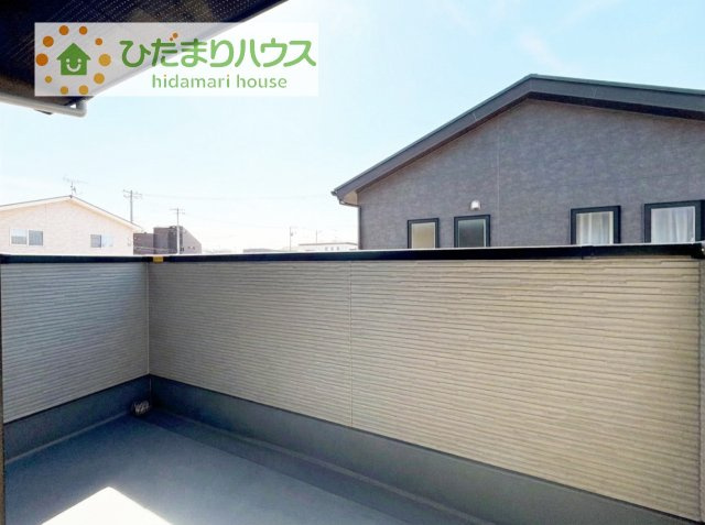 【バルコニー】 | 取手市ゆめみ野5期　新築戸建　1号棟 | 広々としたバルコニー。お洗濯物もぜーんぶ干せちゃいます！！