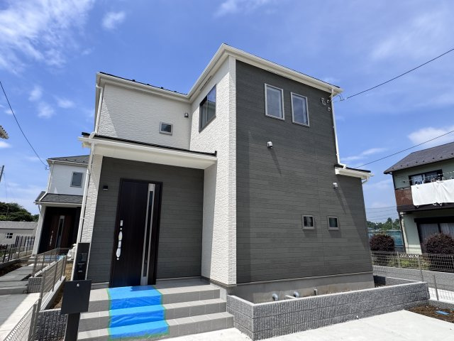 市川市柏井町３丁目新築戸建の外観|A号棟外観・完成済み内覧可能です！
