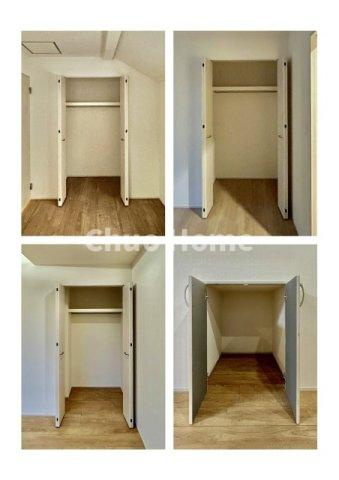 江戸川区北小岩6丁目新築分譲住宅の収納|居室にはクローゼットを完備し、自由度の高い家具の配置が叶うシンプルな空間です。お子様の成長と必要になる子供部屋を与えるにはぴったりの間取りですね。