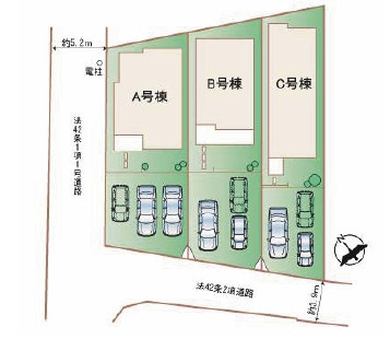 【区画図】 | 八重瀬町世名城（全3棟）ラストB号棟 | B号棟　
