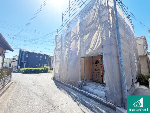 明石市魚住町西岡　第9期　新築一戸建ての前面道路含む現地写真|周辺は落ち着いた街並みの住宅地！子育てがしやすい住環境です！まだ未完成ですが、現地でしかわからない事もございます。是非一度ご覧ください。