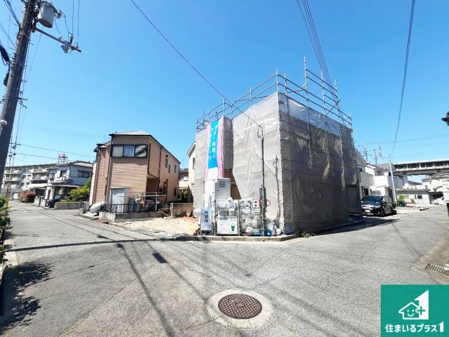 明石市魚住町西岡　第9期　新築一戸建ての前面道路含む現地写真|周辺は落ち着いた街並みの住宅地！子育てがしやすい住環境です！まだ未完成ですが、現地でしかわからない事もございます。是非一度ご覧ください。