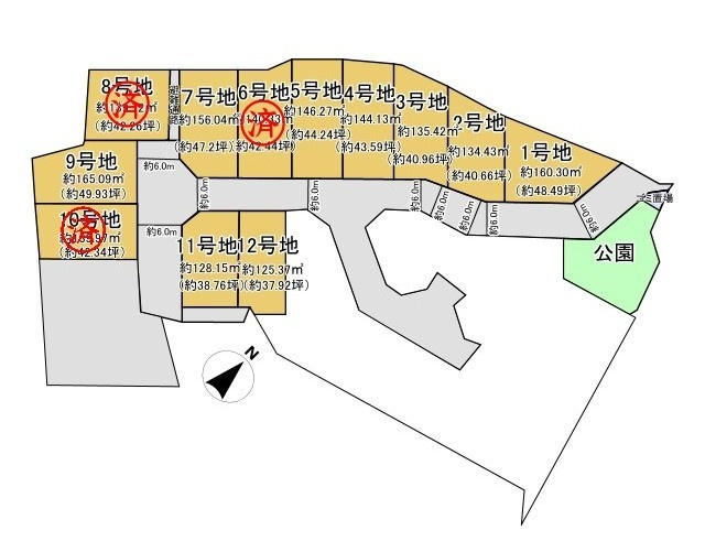 長岡京市金ヶ原上ノ谷1期2号地の区画図|金ヶ原上ノ谷全12区画の分譲地。自然豊かな環境で落ち着いた暮らしが実現します！











