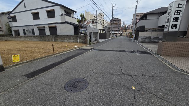 高石市綾園3丁目　建築条件なし土地のその他|前面道路含む現地写真