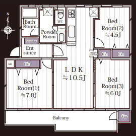 たまプラーザ団地３街区６号棟の間取り|新規フルリノベーション物件になります。３LDK最上階につき陽当たり良好です。