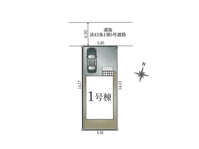 【区画図】 | 西東京市谷戸町1丁目　新築一戸建住宅　全1棟　(保谷店) | 第一種低層住居専用地域につき住環境の良さが魅力。※図面を基に作成しています。現況と異なる場合は現況を優先いたします。