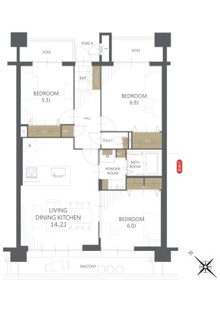 【間取り】ケントパレス宮崎 