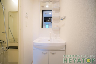 【洗面所】 | エステムコート名古屋金山サウスゲート  | 忙しい朝の身支度に便利なシャワー付き洗面化粧台（同仕様写真）