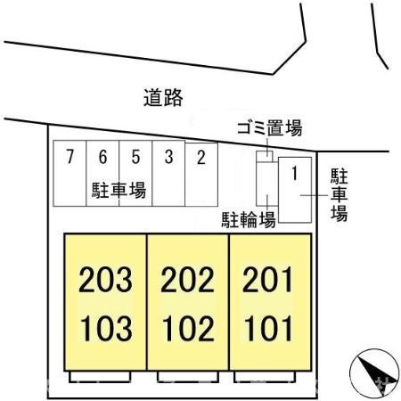 キャリコマルモの区画図