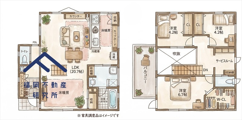 早良区飯倉８丁目　戸建ての間取り