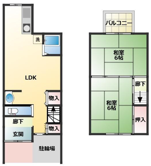 【間取り】 | 中古テラス 松原市南新町1