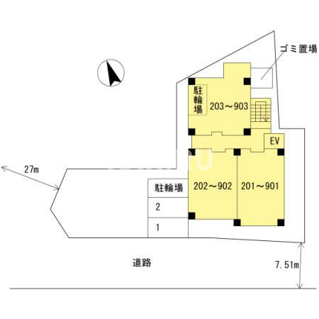 ナチュール天王寺の区画図
