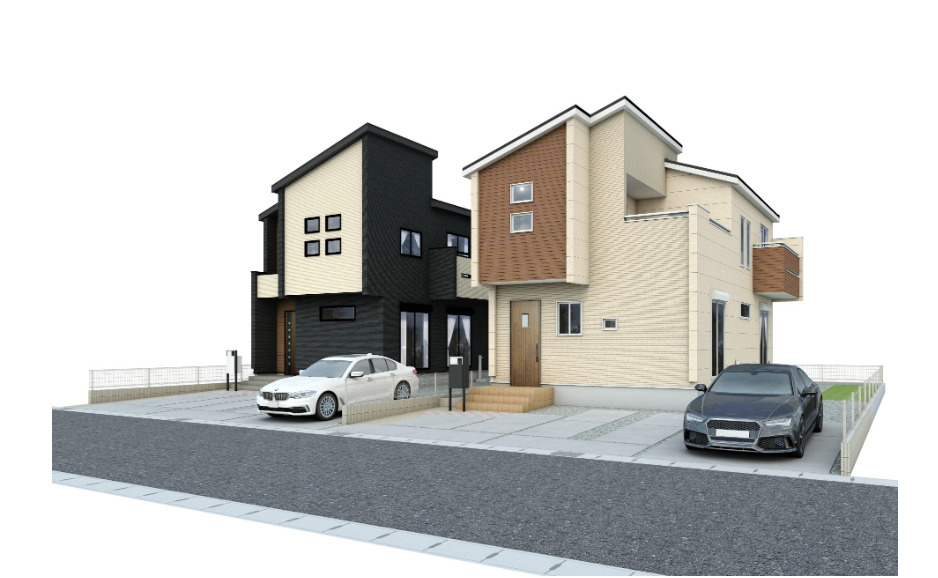 売新築戸建　焼津市石津の外観パース|外観です。