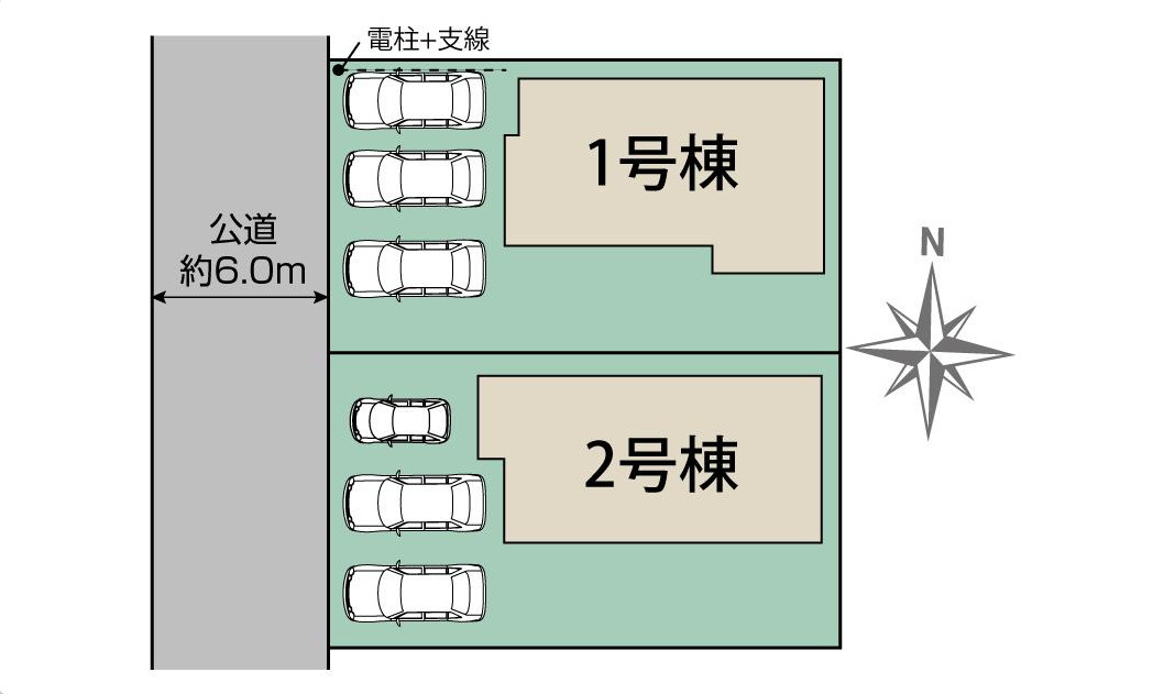 売新築戸建　焼津市石津の区画図