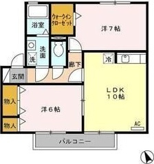 ベルセーヌ　Aの間取り