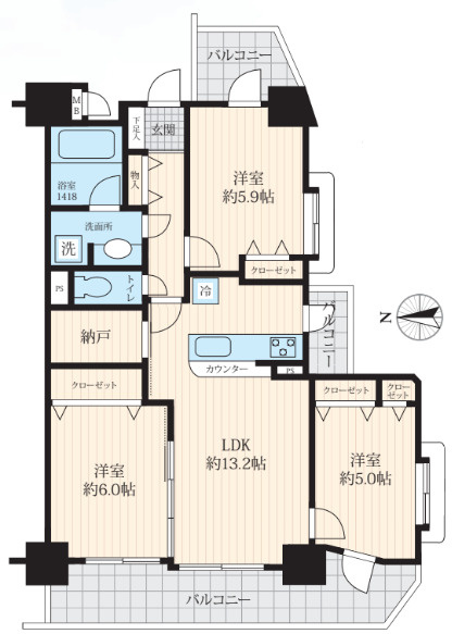キャッスルマンション亀戸立花弐番館の間取り