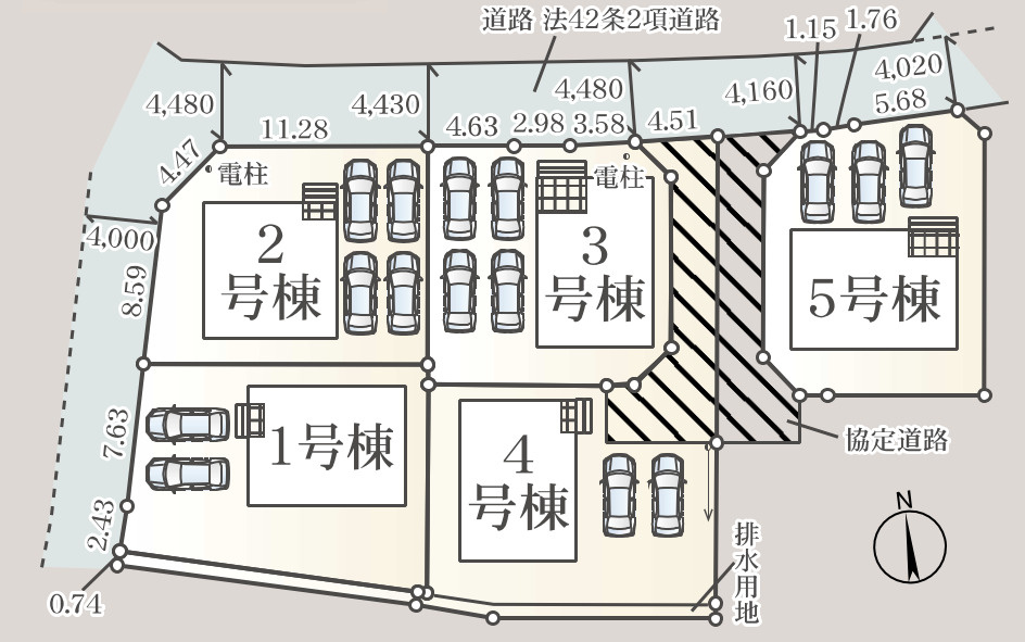 売新築戸建　富士市増川の区画図