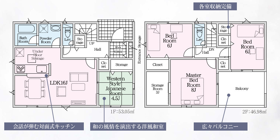 売新築戸建　富士市増川の間取り
