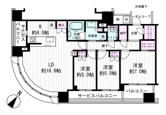 【間取り】 | シエリアタワー中之島