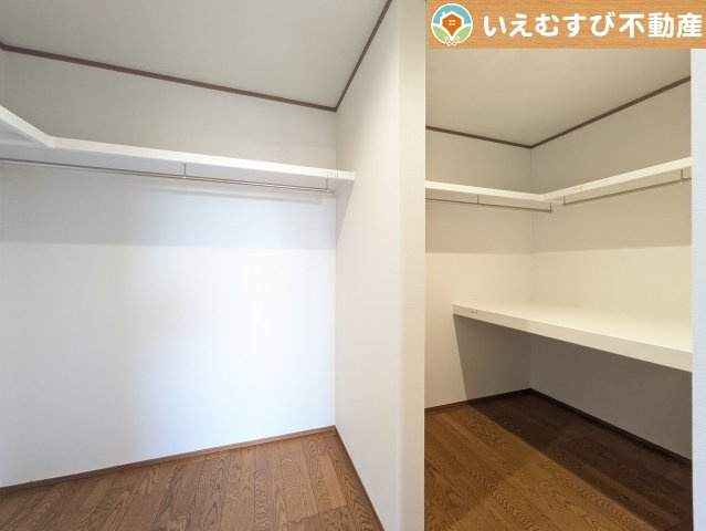 熊谷市上之　中古戸建の収納|たっぷりの収納力を備えたウォークインクローゼット
たくさん収納できるので季節物やかさばるバッグなども片付きます♪