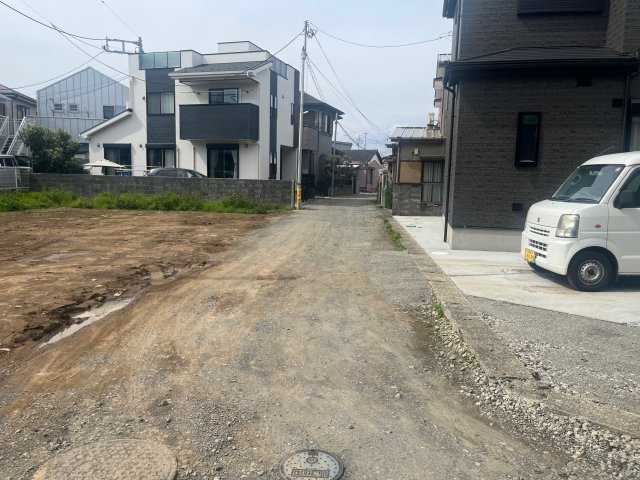 小田原市上新田　建築条件なし売地の外観|現地現況