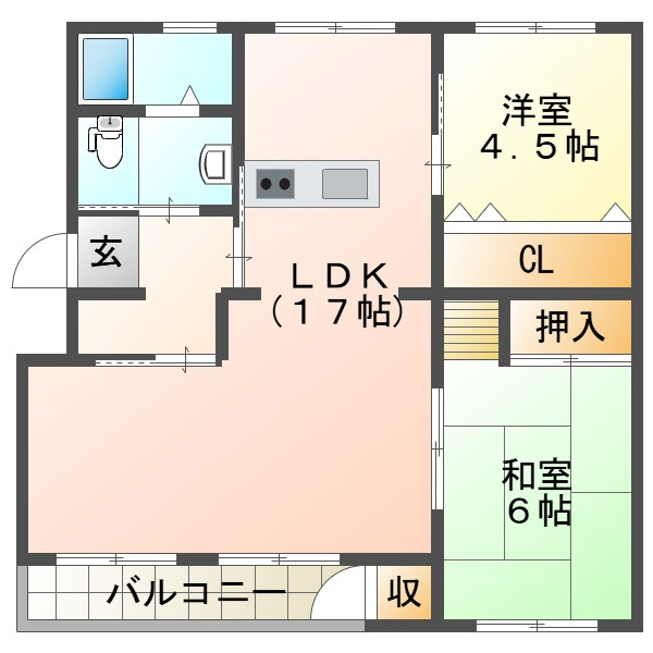 東垂水住宅7号棟の間取り