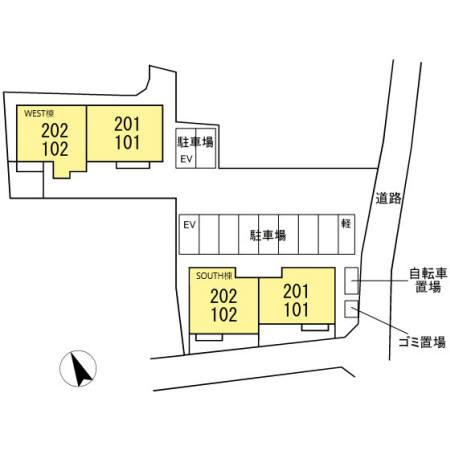 プリメーラ WESTの区画図
