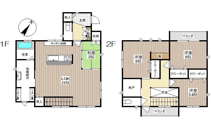 安佐南区山本新町１丁目の間取り