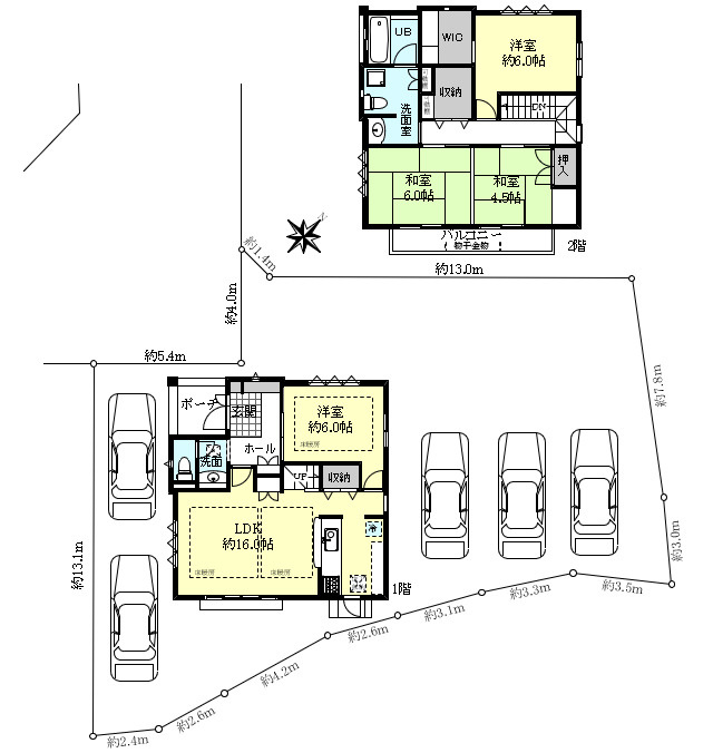 明石市二見町西二見戸建の間取り|4280万円、4LDK、土地面積241.07m2、建物面積103.77m2 