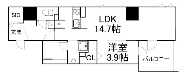 【間取り】 | ワイズコート東梅田