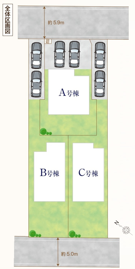 柏井町３丁目148番の区画図