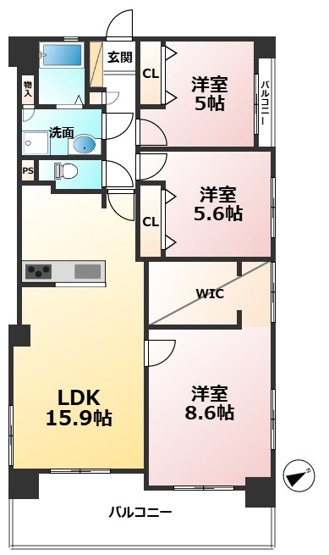 【間取り】 | コアマンション箱崎駅前