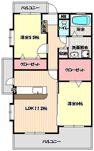 グランメール錦水の間取り