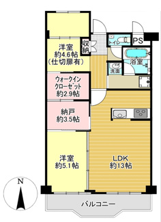 【間取り】 | 東奈良高層住宅F棟
